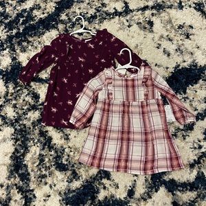 2 long sleeve jumping beans dresses